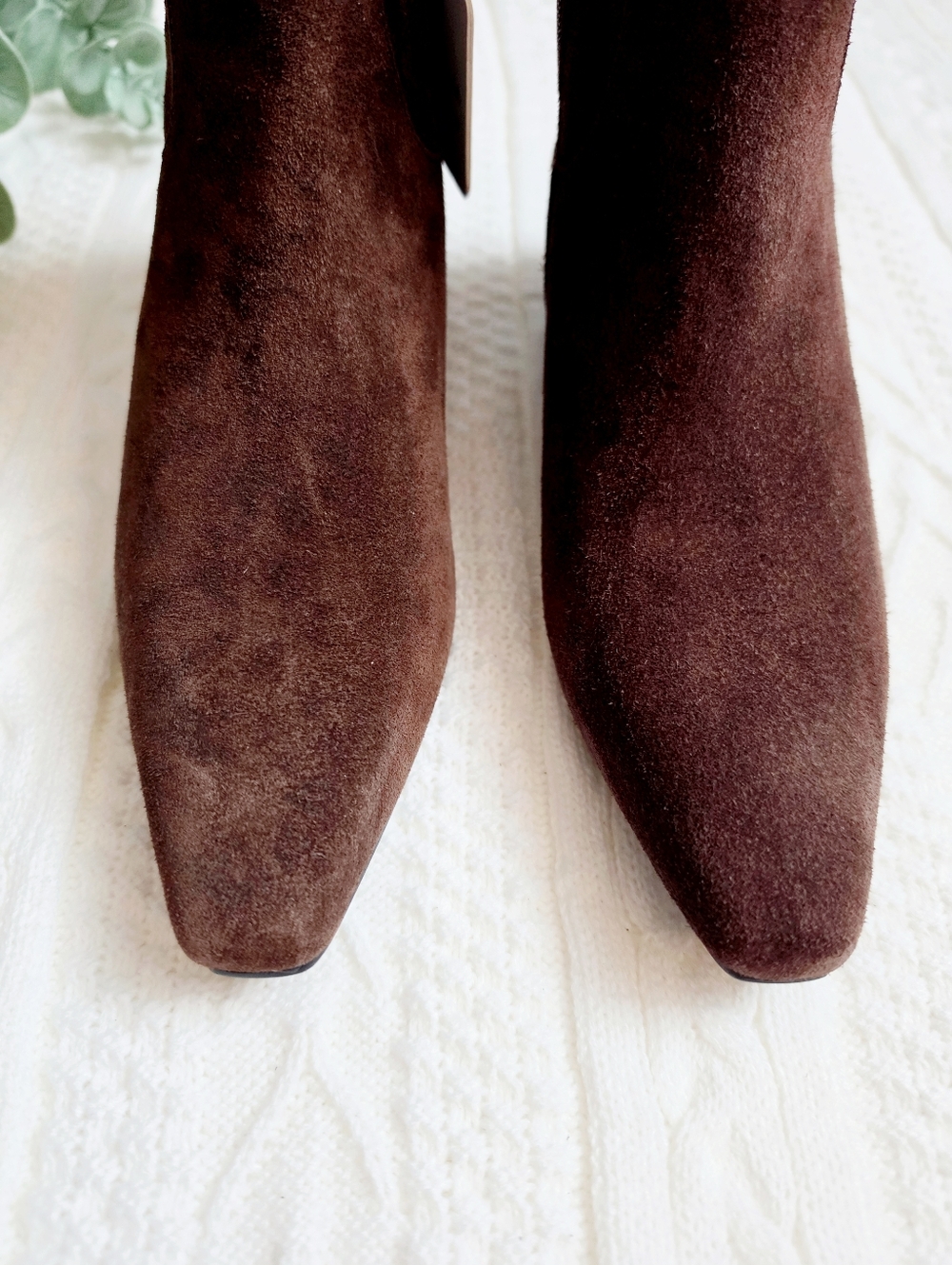 Jason Wu Genuine Leather Suede Booties Clip Pointed Toe Zipper Brown NWT 8.5 - Picture 5 of 17
